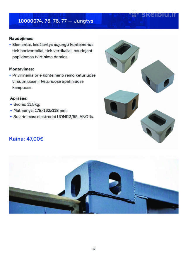 Jūrinių konteinerių dalys - detalės - nuotraukos Nr. 18