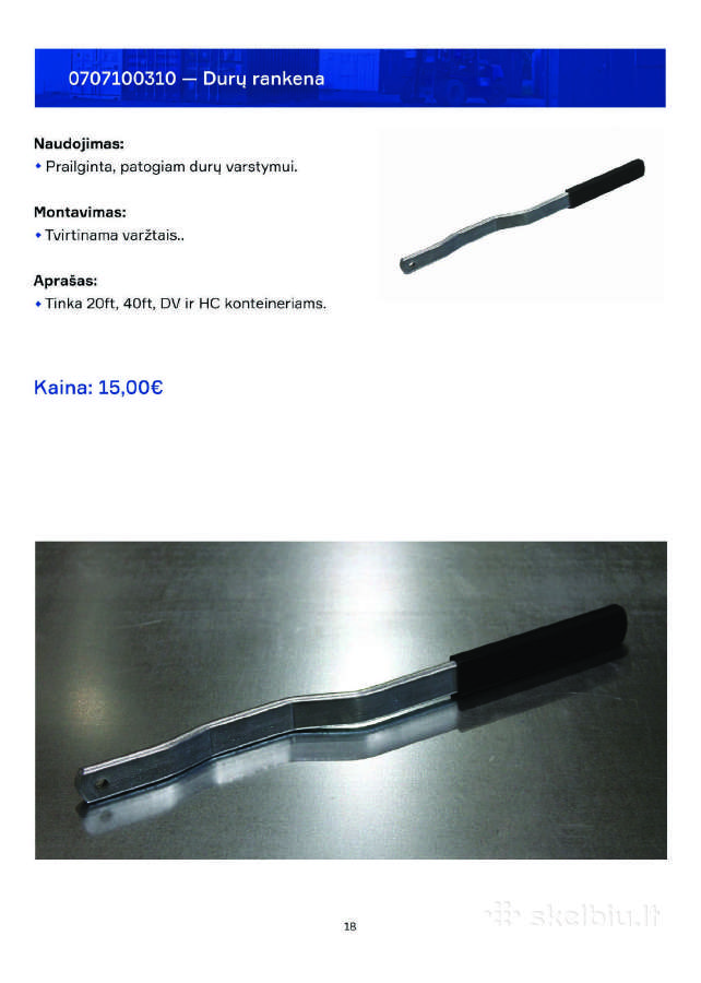 Jūrinių konteinerių dalys - detalės - nuotraukos Nr. 19