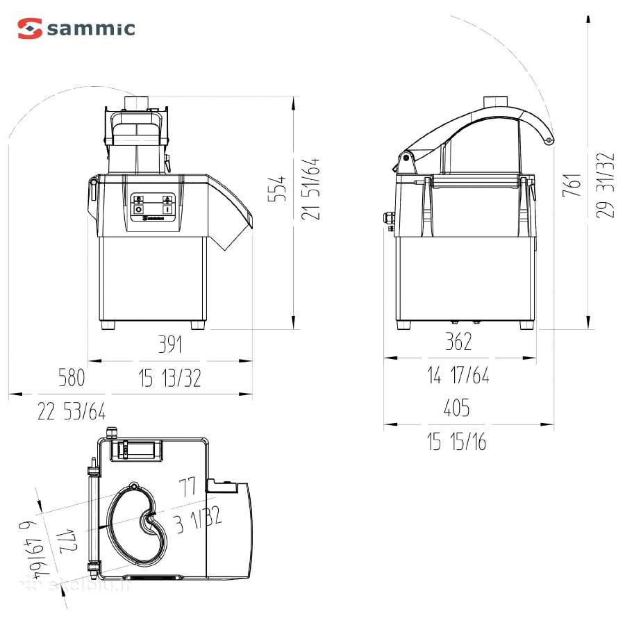 Daržovių pjaustyklė „sammic“ Ca-31 - nuotraukos Nr. 19