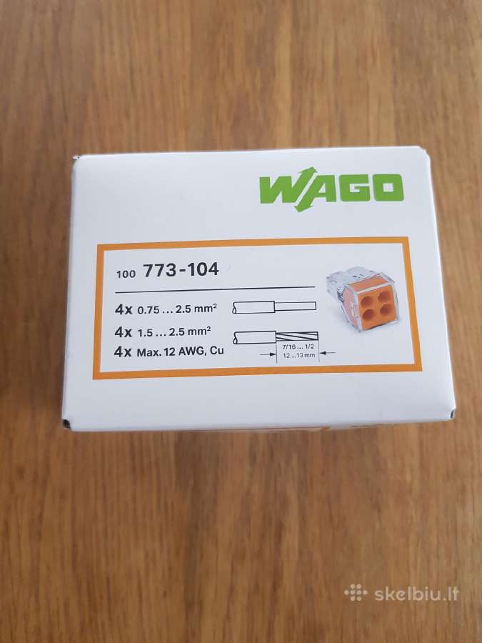 Laidų jungtys Wago 773-102/104/106/108 - nuotraukos Nr. 2