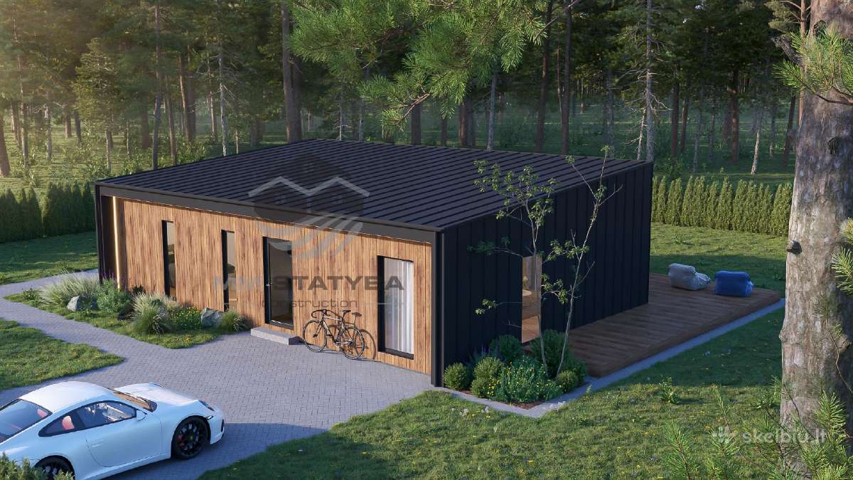 50,80 ir 120m2 namas su pamatais. 32.000 su PVM! - nuotraukos Nr. 4