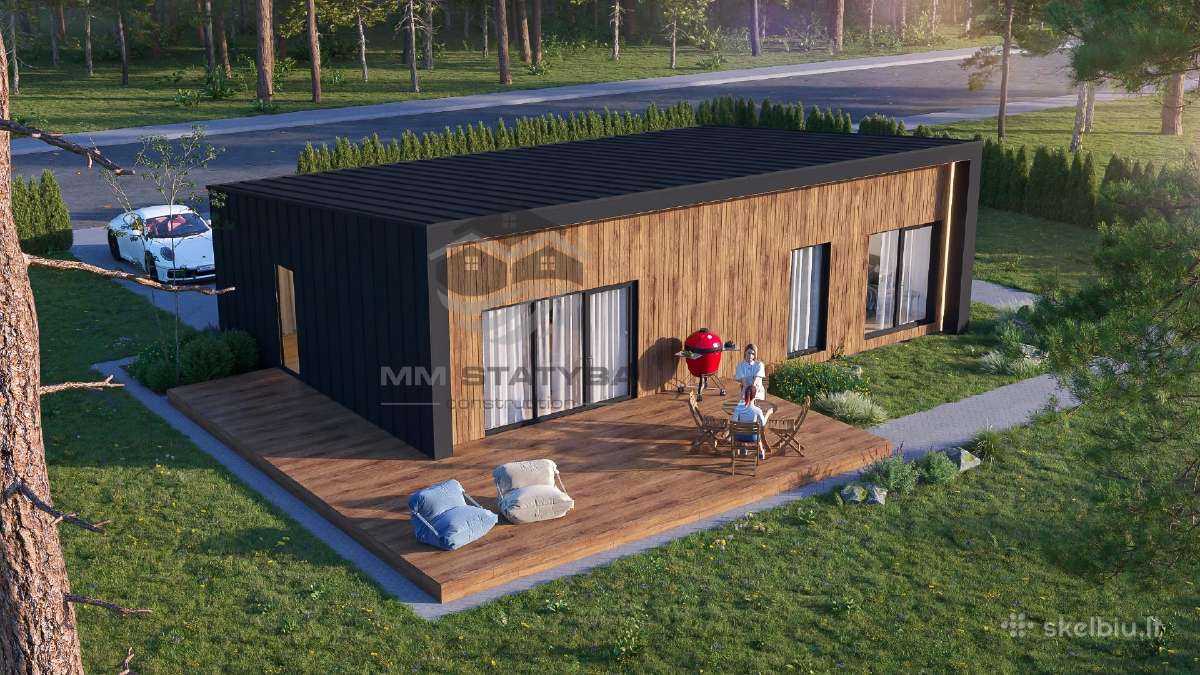 50,80 ir 120m2 namas su pamatais. 32.000 su PVM! - nuotraukos Nr. 5