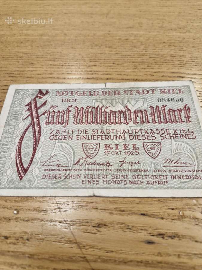 Vokietija 5 Milijardai markių 1923m.