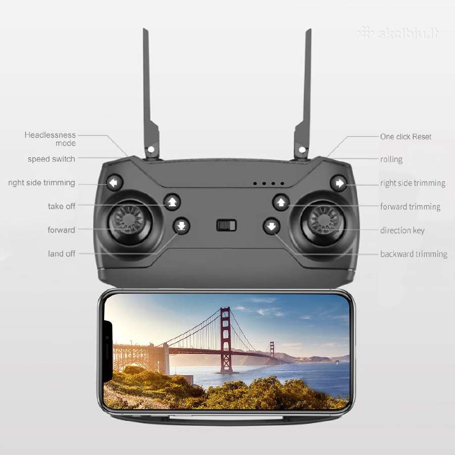 Nauji E88pro dronai su vaizdo kamera - nuotraukos Nr. 13