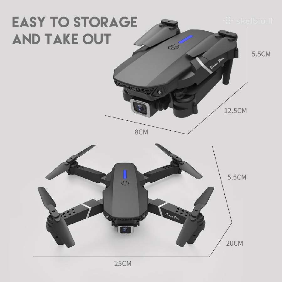 Nauji E88pro dronai su vaizdo kamera - nuotraukos Nr. 19