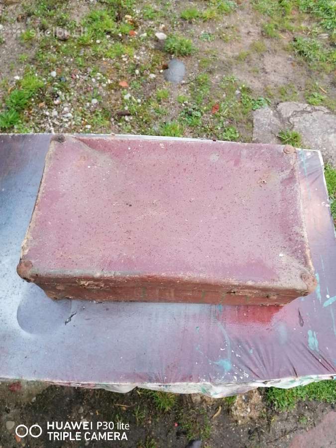 Senovinis kartoninis lagaminas be rankenos - nuotraukos Nr. 2