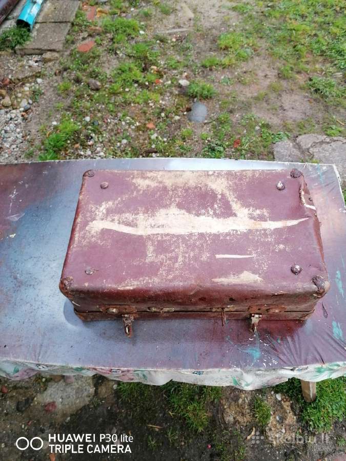 Senovinis kartoninis lagaminas be rankenos - nuotraukos Nr. 4
