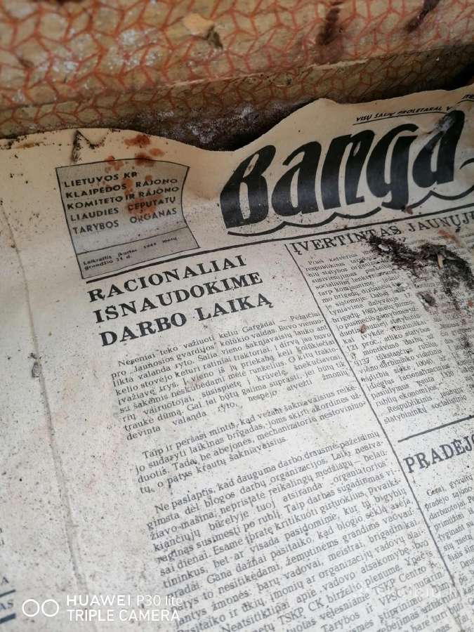 Senovinis kartoninis lagaminas be rankenos - nuotraukos Nr. 7