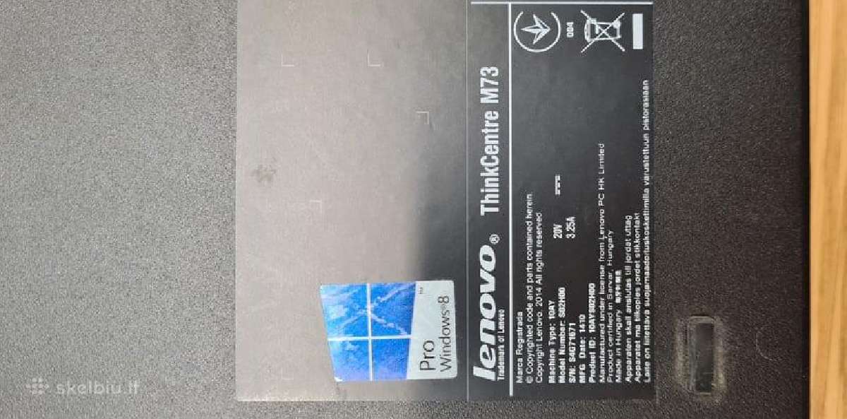 Lenovo Thinkcentre M73 su SSD - nuotraukos Nr. 2