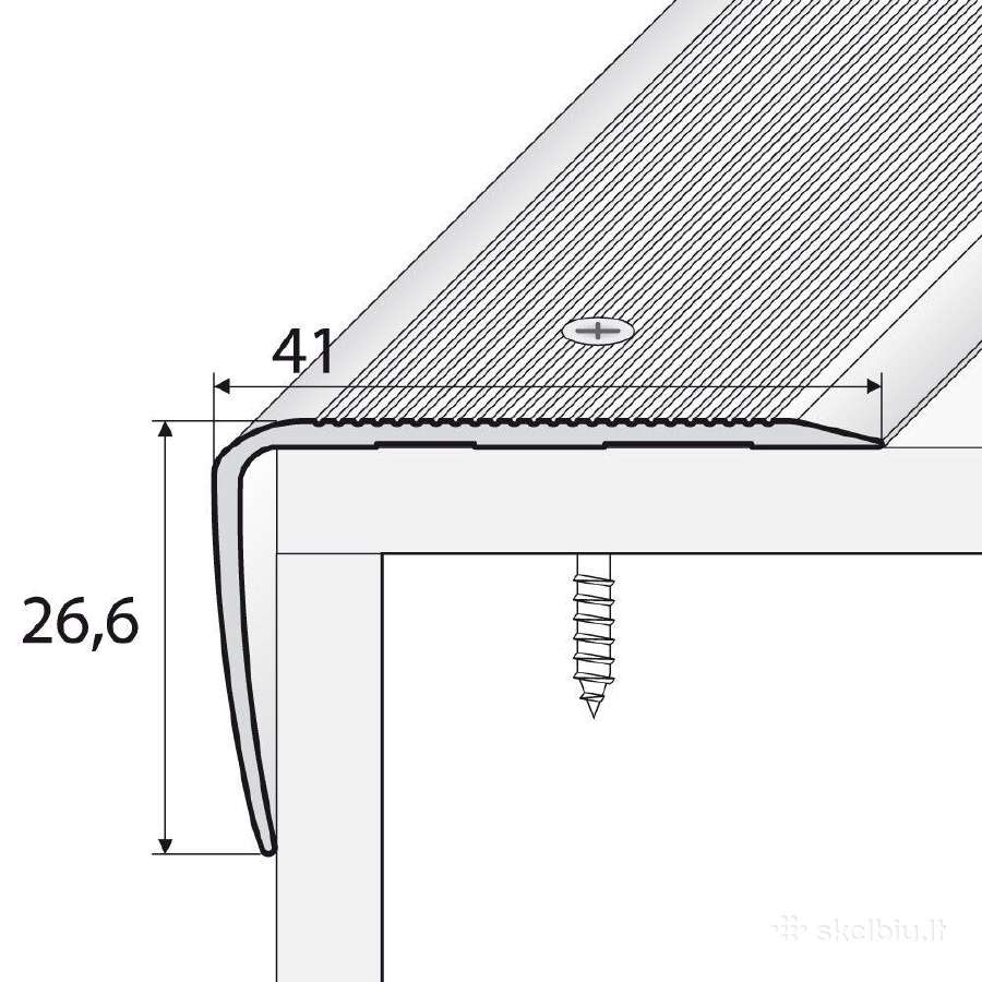 Aliuminio slenkstukai Hesora H-10-d2, 1.8m 2 vnt.