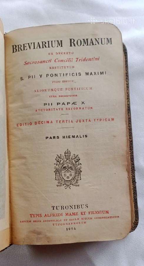 Breviarium romanum 1926 m.