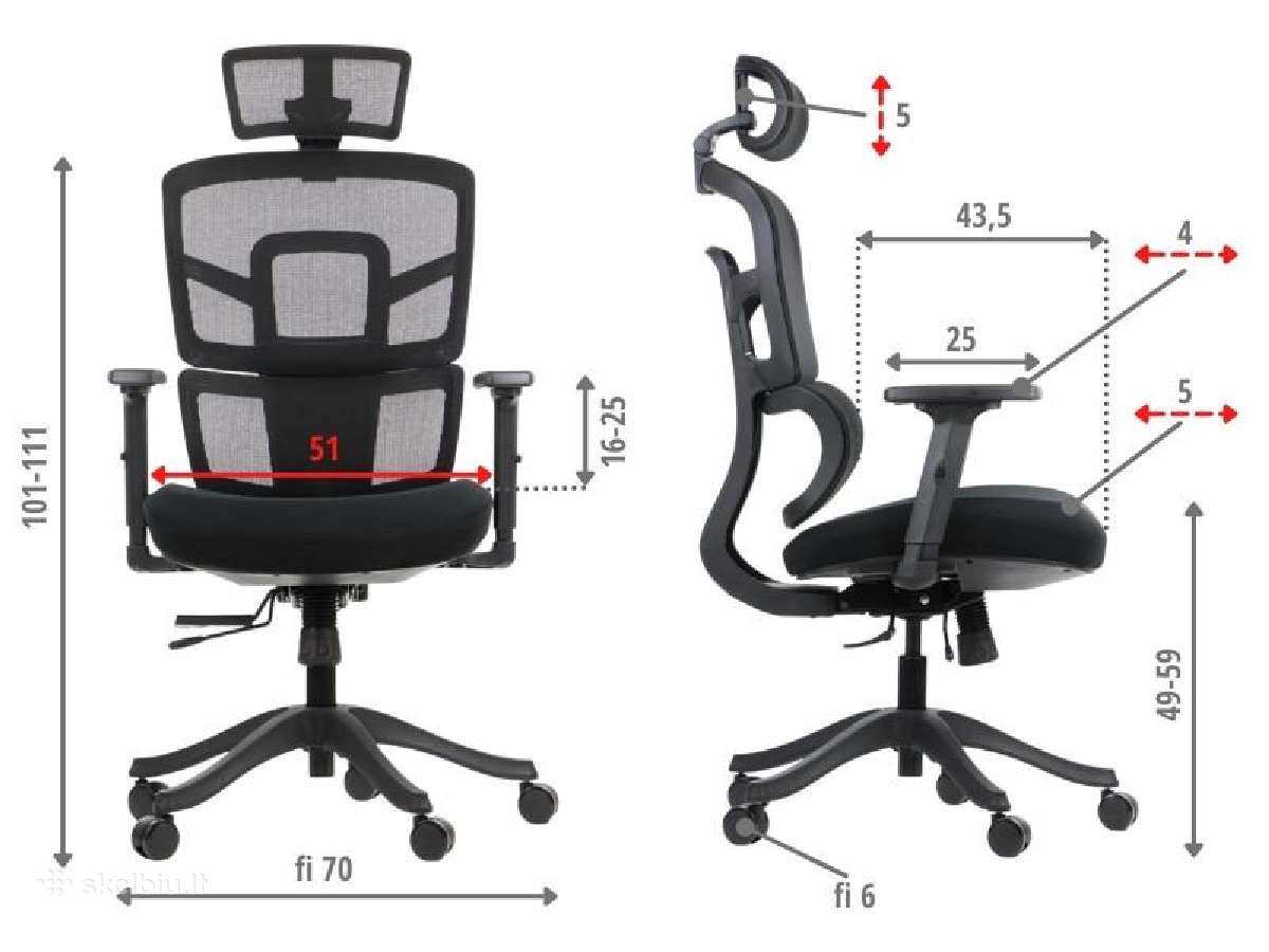 Ergonominė biuro kėdė - nuotraukos Nr. 5