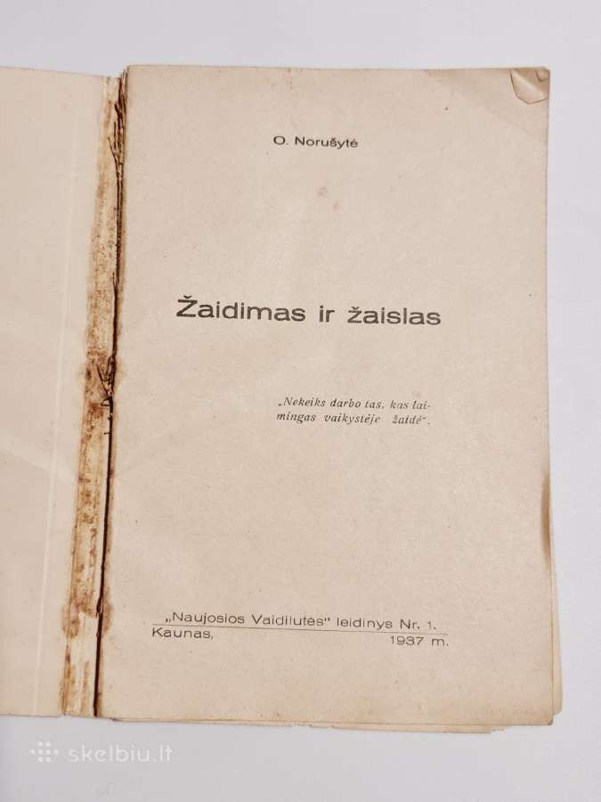 Žaidimas ir žaislas - O. Norušytė 1937 m - nuotraukos Nr. 3