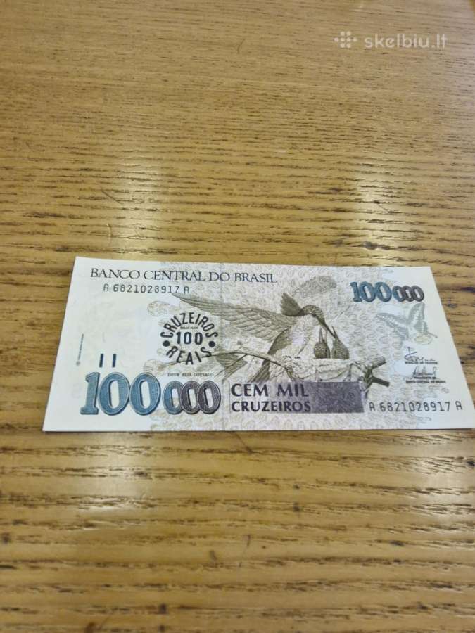 Brazilija 100 000 Cruzeirų Unc