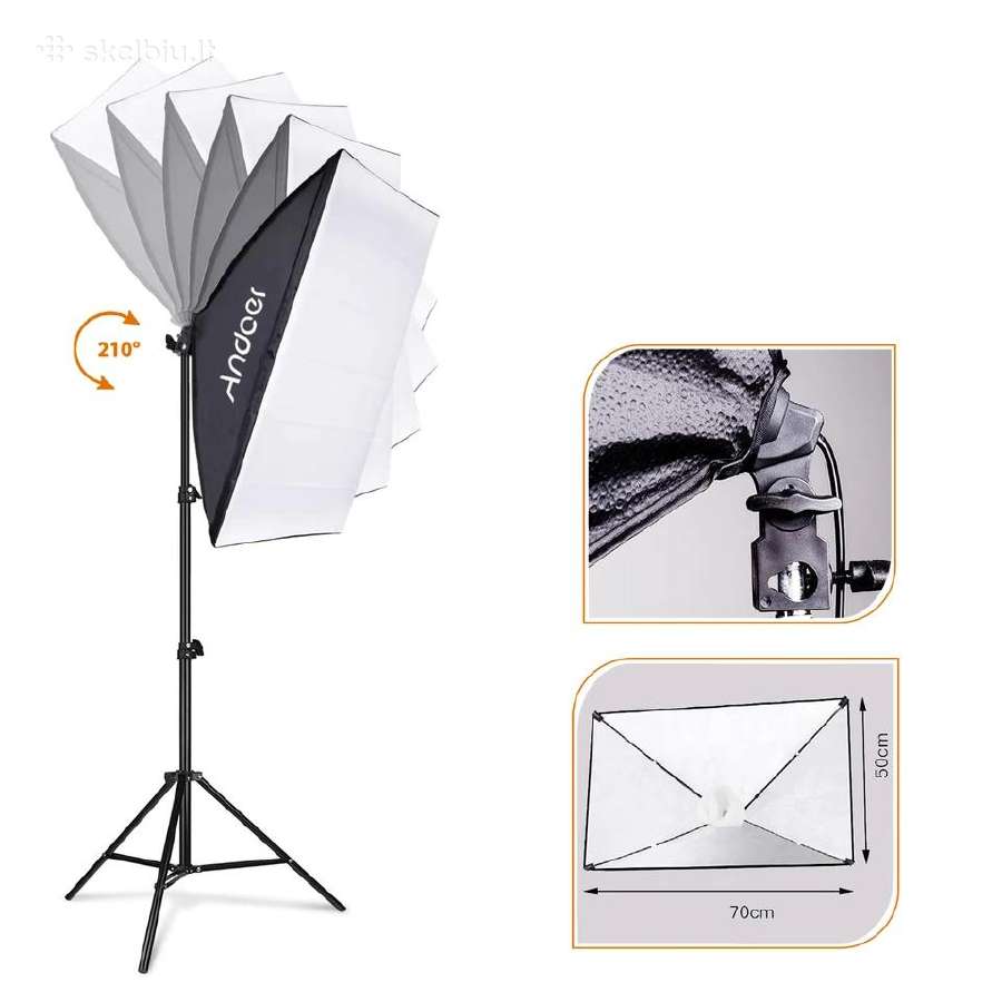Naujas fotostudijos rinkinys su fonais ir softbox - nuotraukos Nr. 3