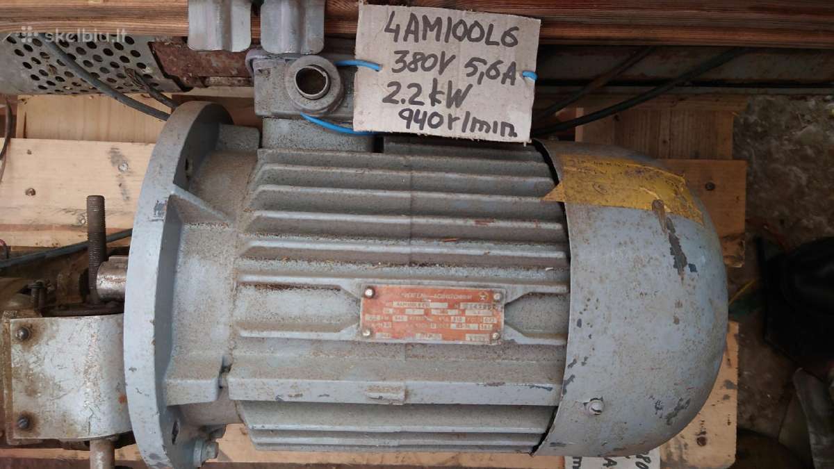 Variklis 380v 2,2 kw 940 aps/min - nuotraukos Nr. 3