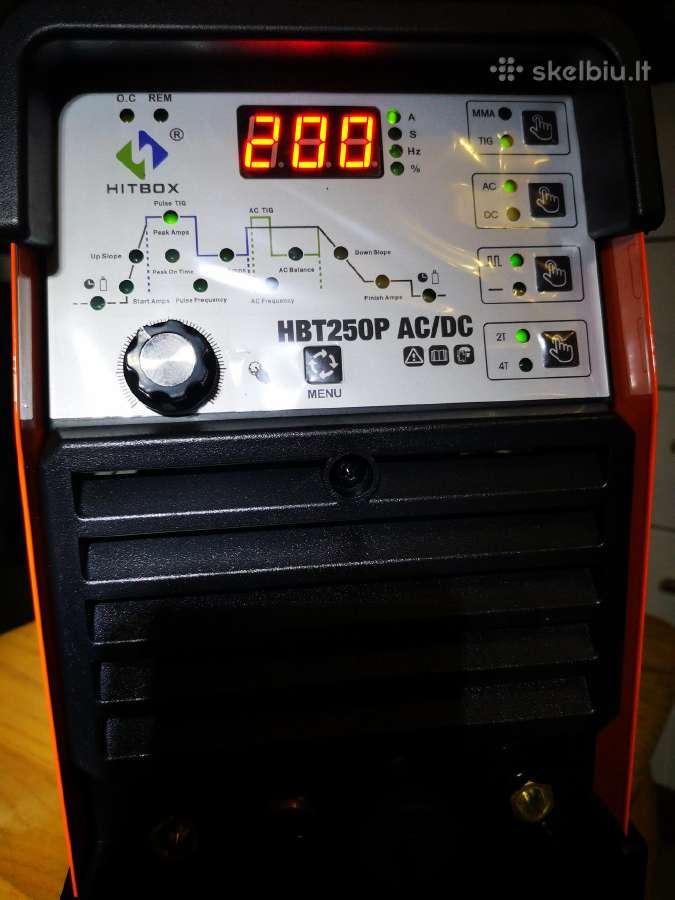 Tig Ac/dc aparatas aliuminiui Hitbox 250 P - nuotraukos Nr. 12