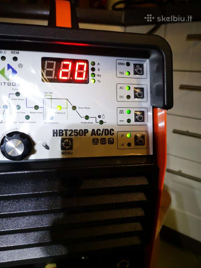 Tig Ac/dc aparatas aliuminiui Hitbox 250 P - nuotraukos Nr. 14
