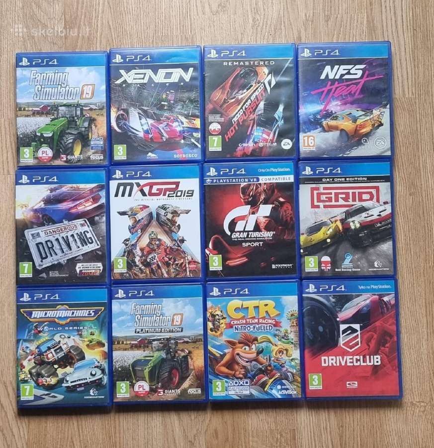 Playstation 4 lenktynių žaidimai