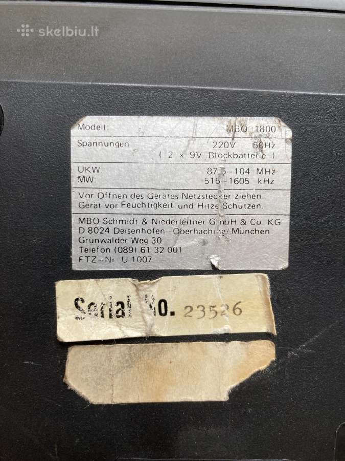 Radio imtuvas Mbo - nuotraukos Nr. 3
