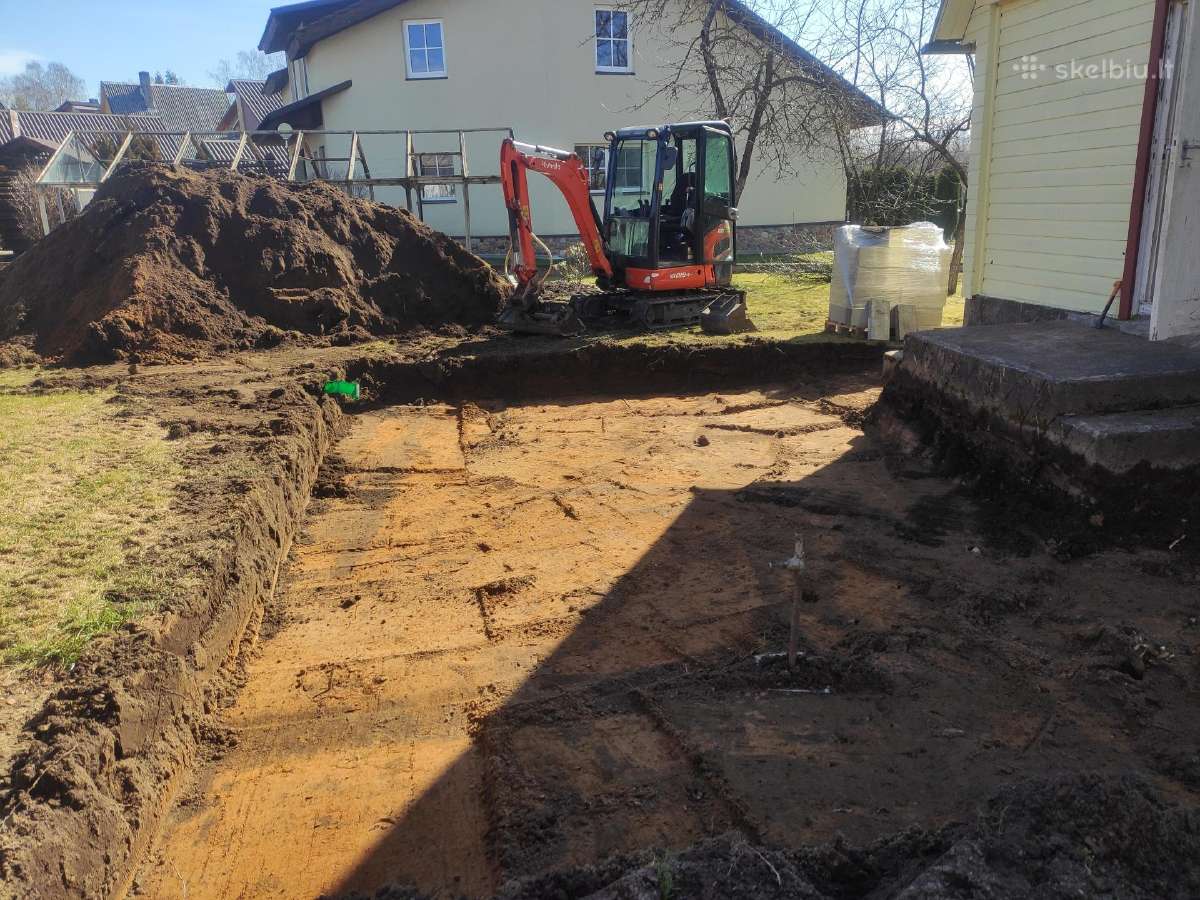 Mini ekskavatoriaus ir Bobcat darbai - nuotraukos Nr. 4