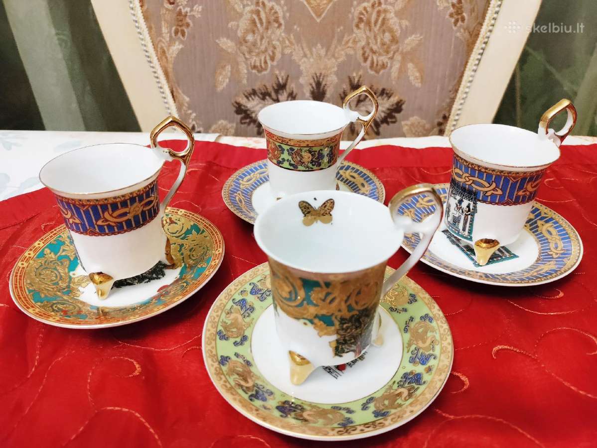Porcelianini podukai su lėkštutę. - nuotraukos Nr. 5
