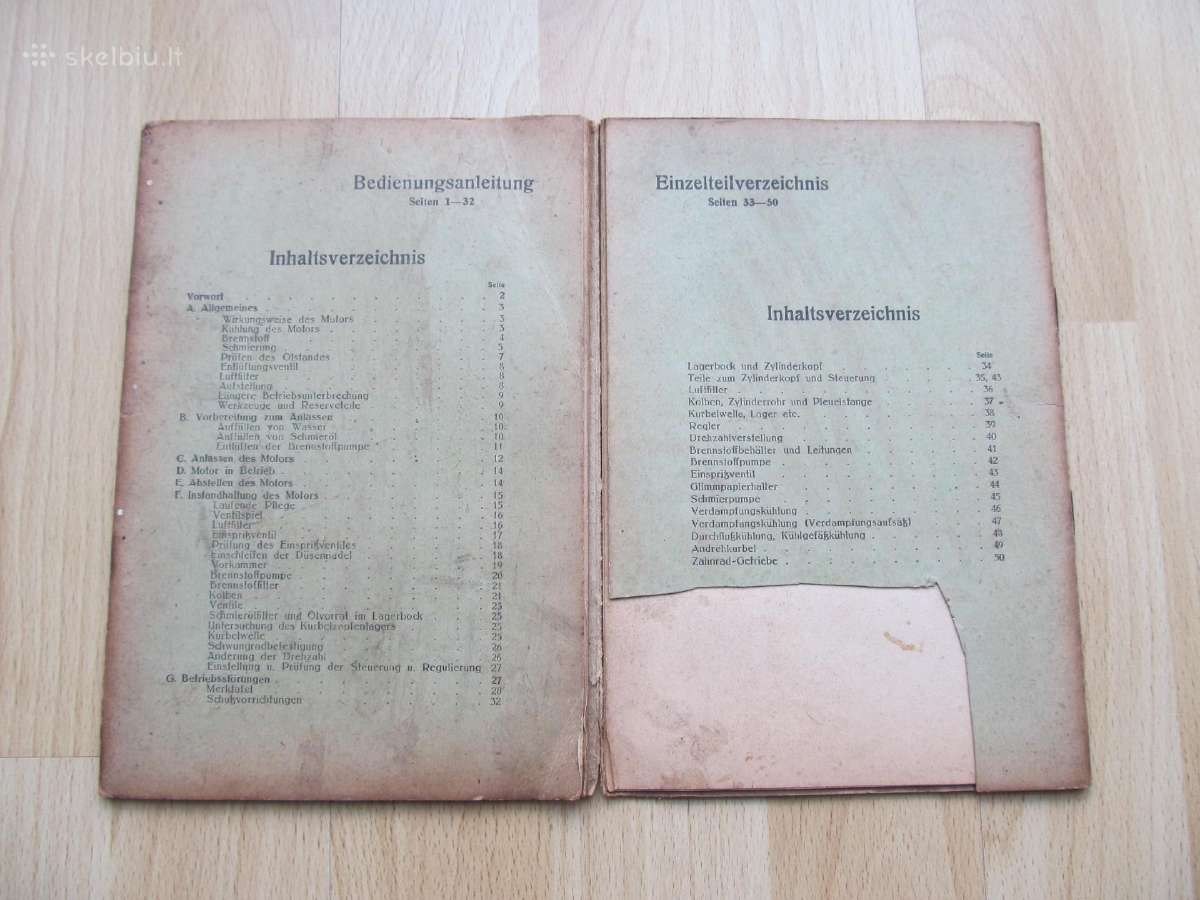 Deutz variklio instrukcija , tarpukaris - nuotraukos Nr. 2