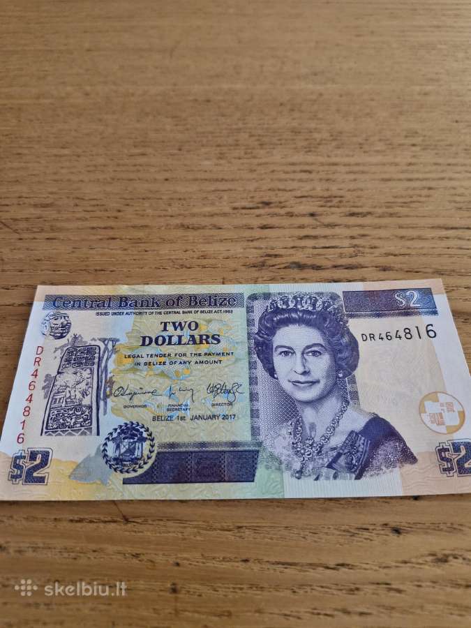 Belizas 2 Doleriai 2017 m. Unc