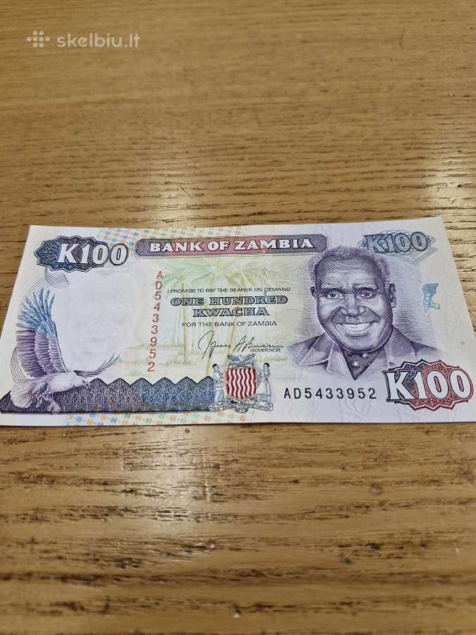 Zambija 100 Kvačų 1991 m. Unc