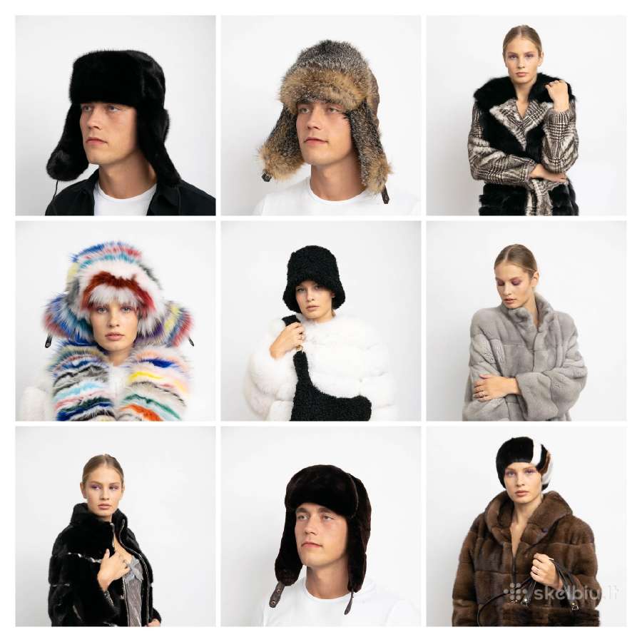 Kailiniai, kailiniai aksesuarai. Furs,fur hats - nuotraukos Nr. 2