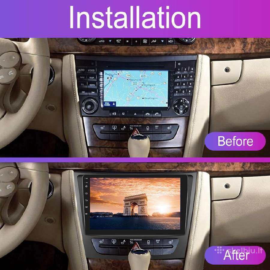 Mercedes Benz Eklasė W211 W219 android multimedija - nuotraukos Nr. 4