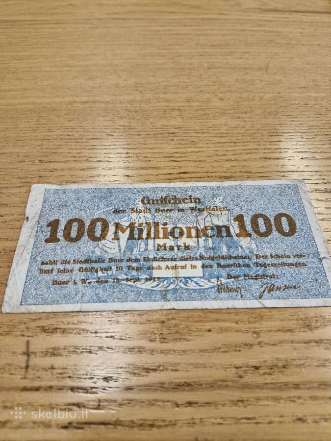 Vokietija 100 Milijonų markių 1923m.
