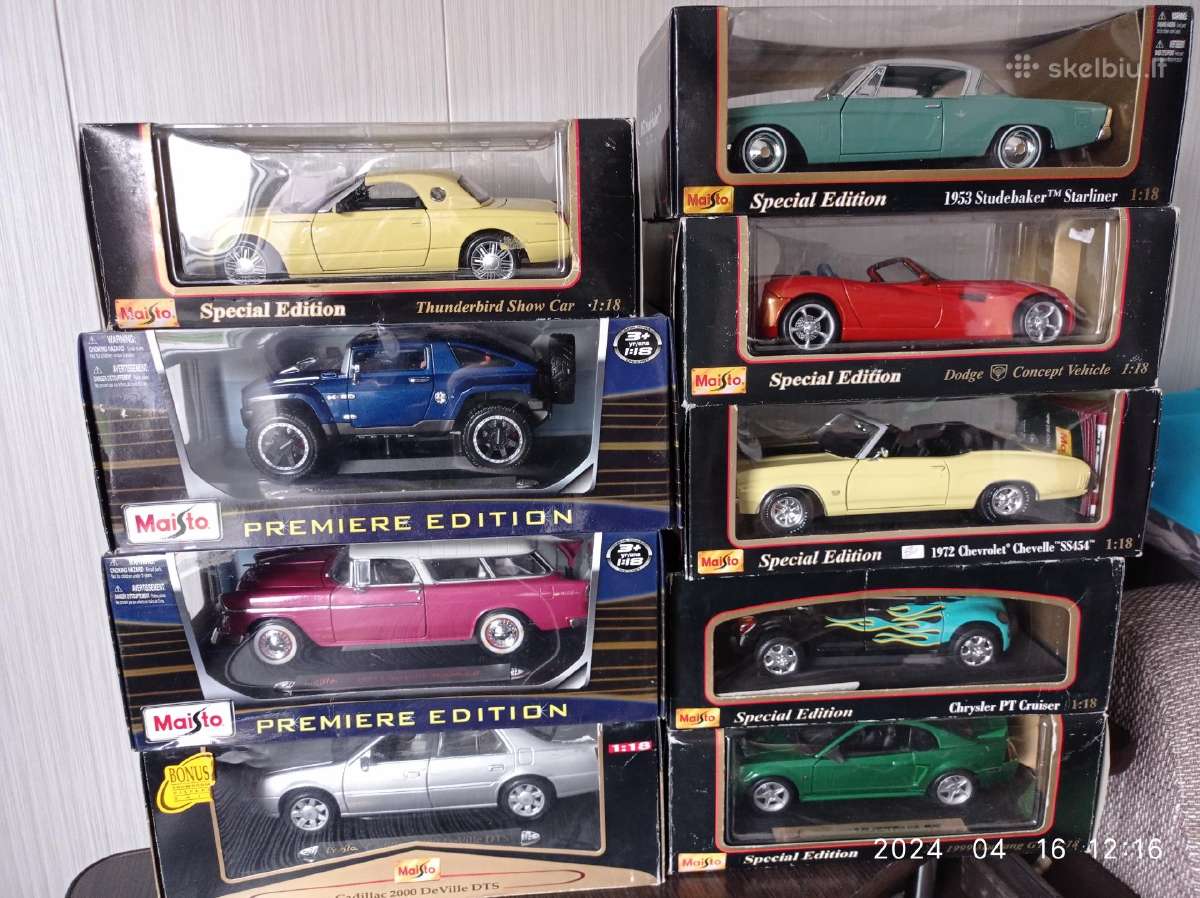 Amerikietiški automobiliai 1:18