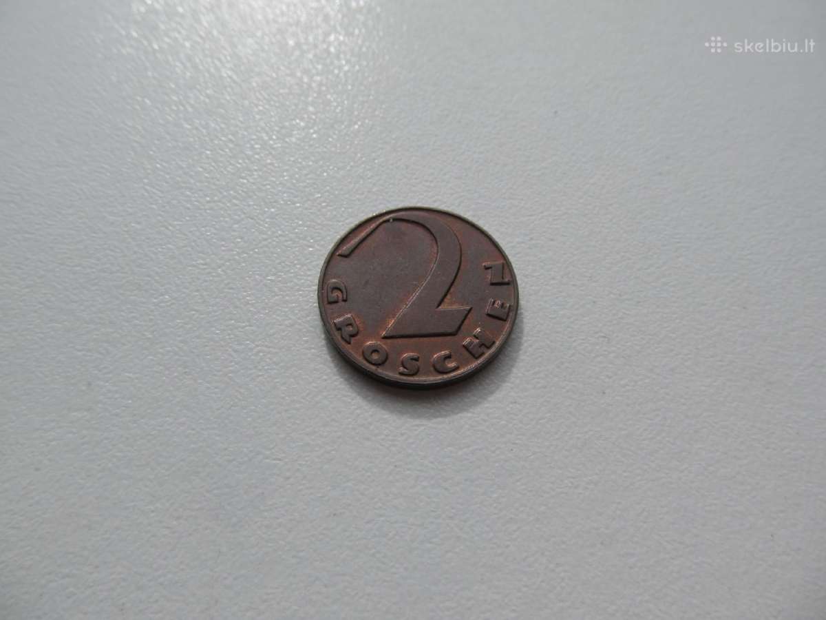 2 groschen , Austrija ,1925 , 1926, 1937 - nuotraukos Nr. 3