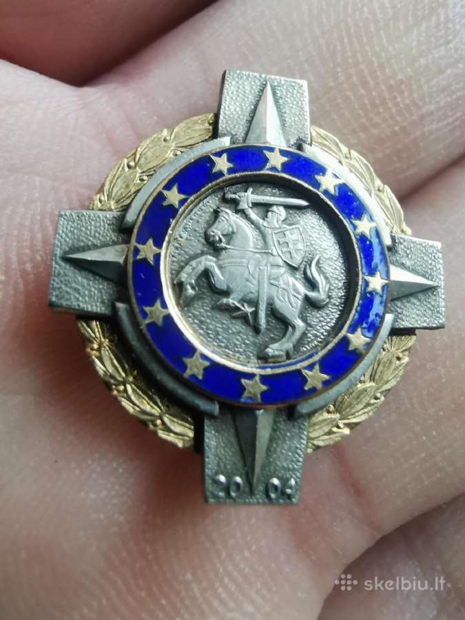 Medalis ir ženkliukas Lietuva Es Nato 2004 - nuotraukos Nr. 8