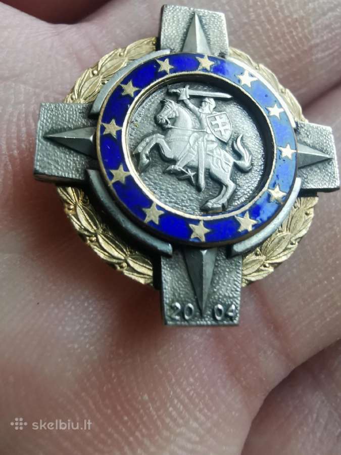 Medalis ir ženkliukas Lietuva Es Nato 2004 - nuotraukos Nr. 9