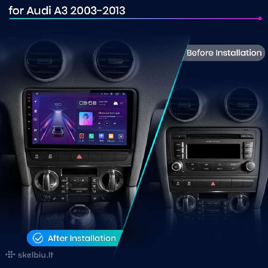 Audi A3 2003-2013 android multimedija - nuotraukos Nr. 2