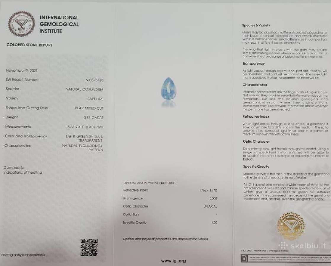 Safyrai kolekcijai, papuošalui ar investicijai - nuotraukos Nr. 5