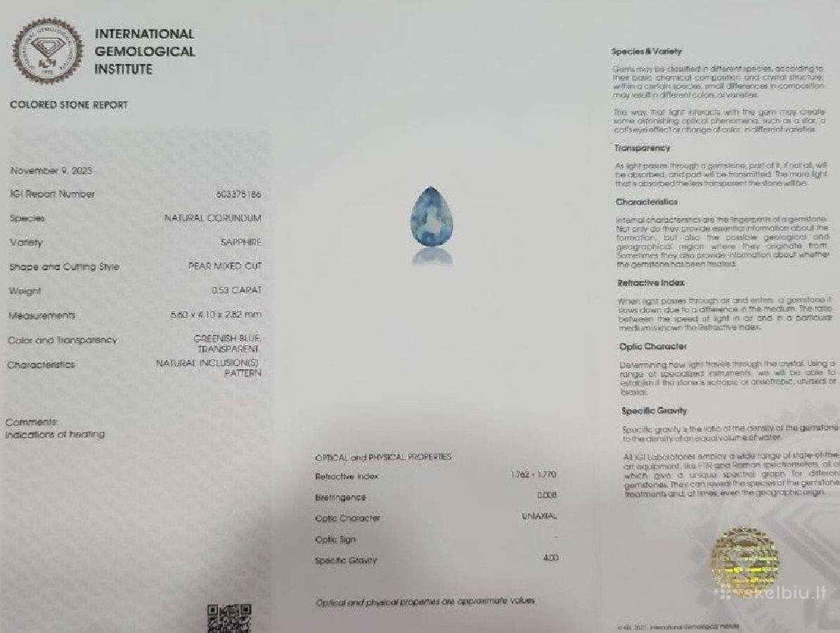 Safyrai kolekcijai, papuošalui ar investicijai - nuotraukos Nr. 6