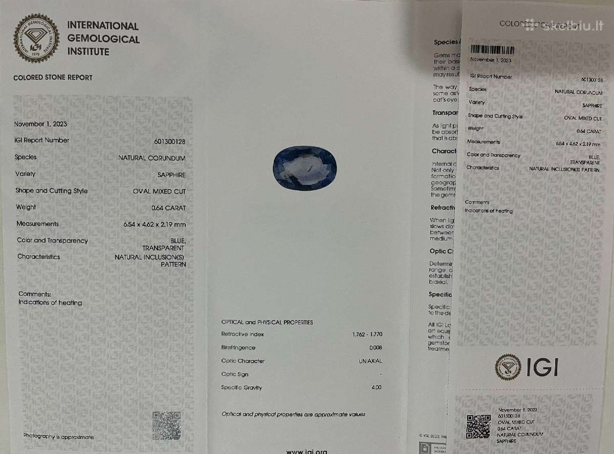 Safyrai kolekcijai, papuošalui ar investicijai - nuotraukos Nr. 13