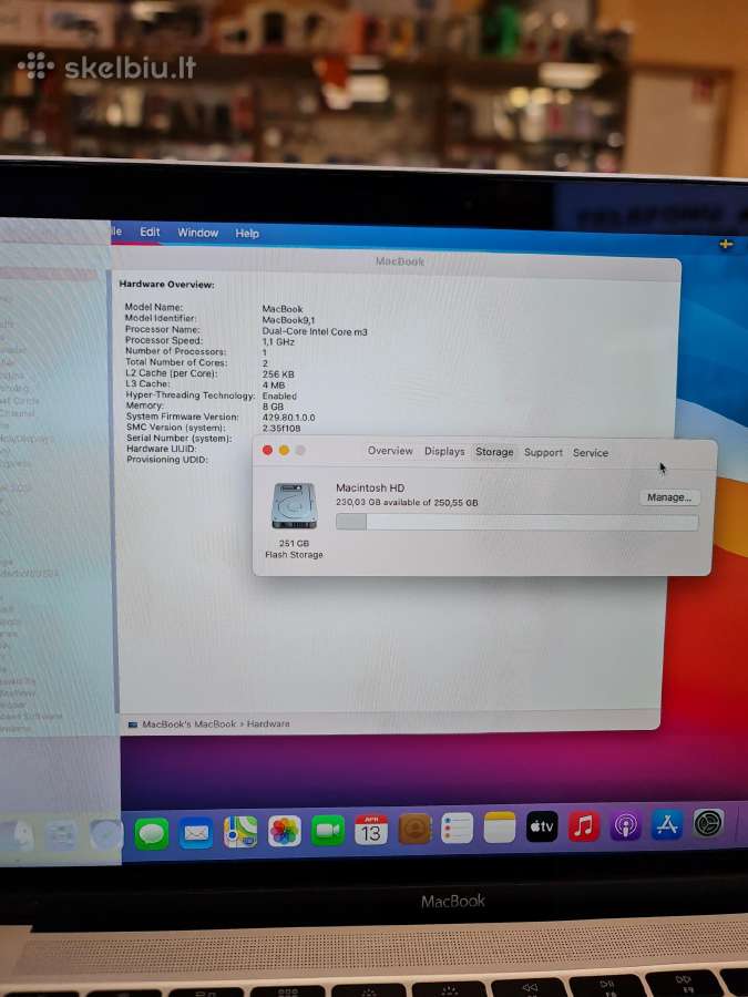 MacBook (Retina 12" 2016) M3/8/256/ciklai 736 - nuotraukos Nr. 3