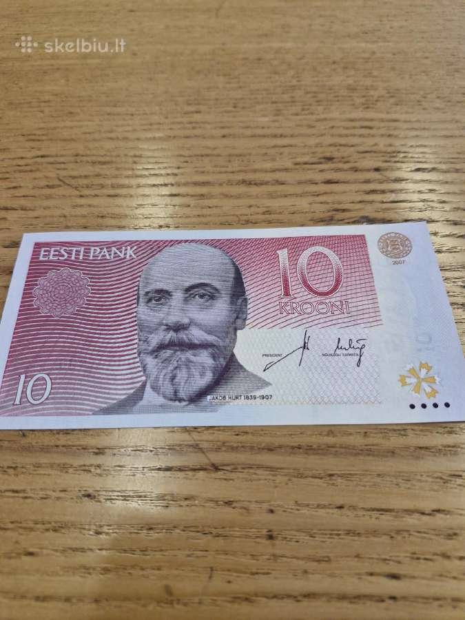 Estija 10 Kronų 2007m. Unc