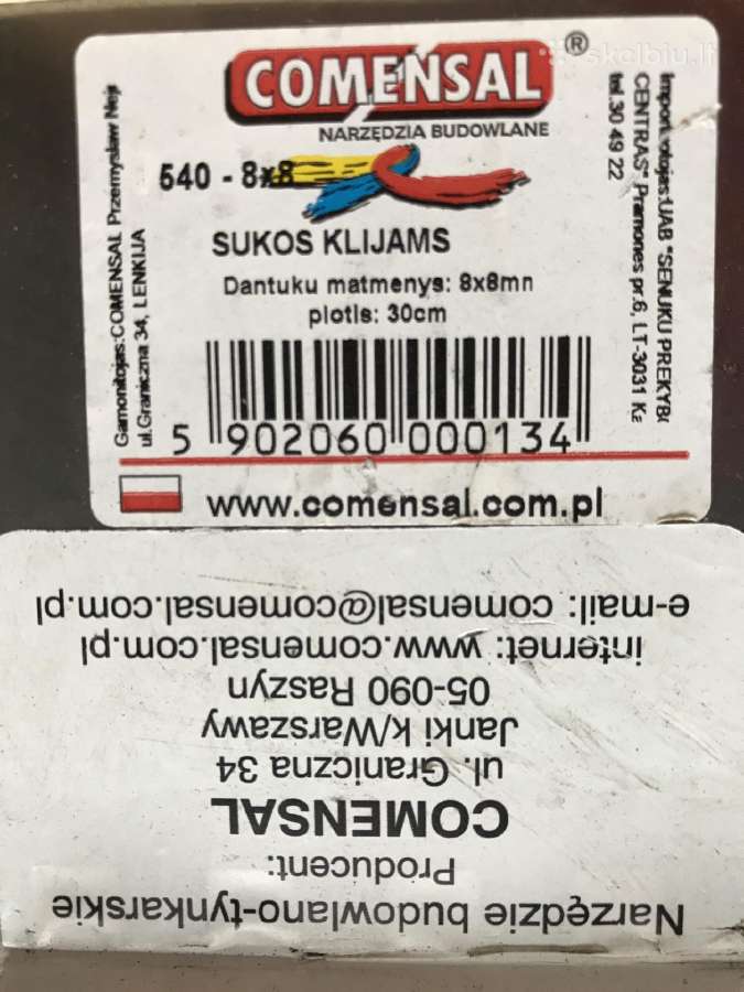Šukos klijams Comensal 30cm 8x8 ir 6x6 mm - nuotraukos Nr. 2