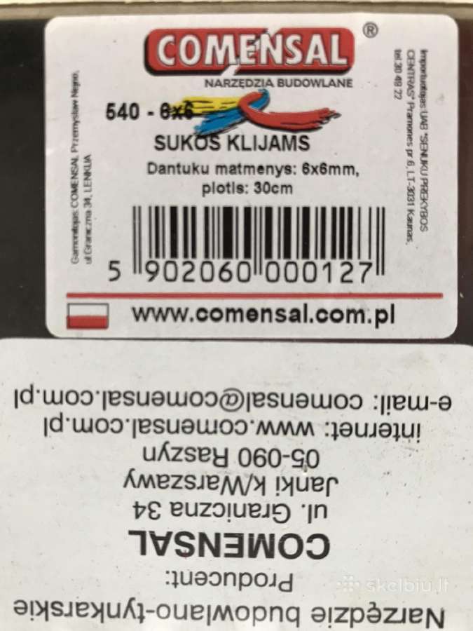 Šukos klijams Comensal 30cm 8x8 ir 6x6 mm - nuotraukos Nr. 4