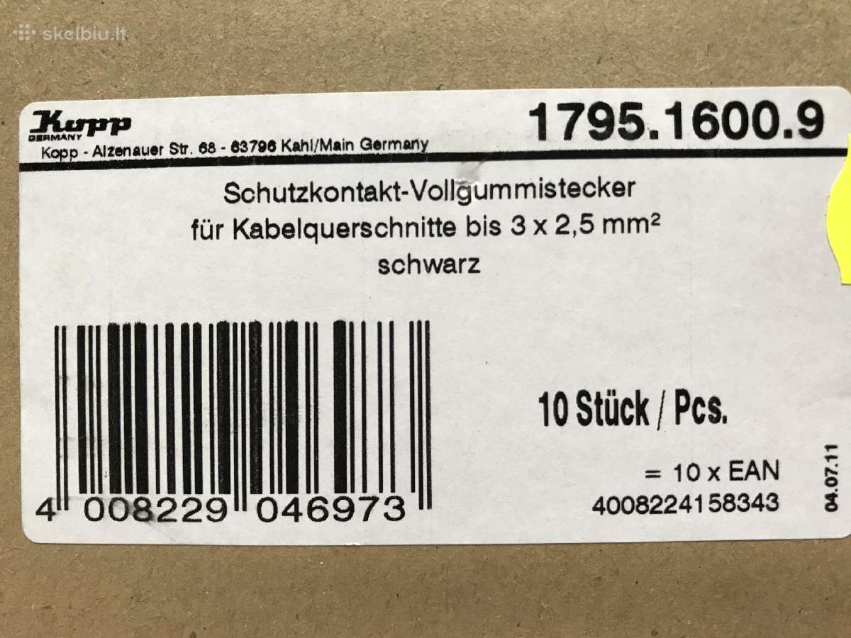 Elektros kištukai guminiai/gumuoti Ip44 - nuotraukos Nr. 3