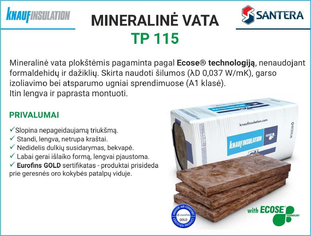 Mineralinė vata "Knaufinsulation" - nuotraukos Nr. 2