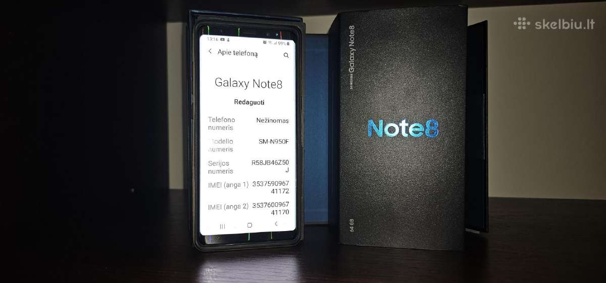 Idealaus stovio Samsung Galaxy Note8