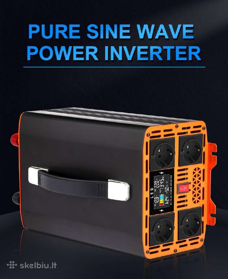 Įtampos keitiklis– inverteris 12v-220v 7000w 9000w - nuotraukos Nr. 3