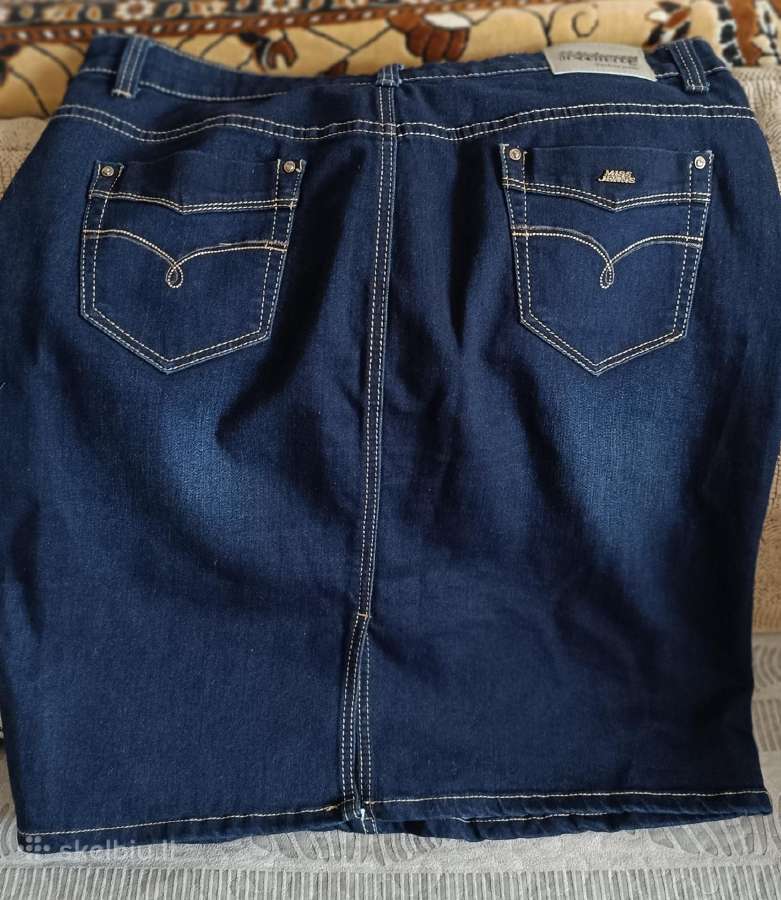 Mėlynas Xxxxl džinsinis sijonas - nuotraukos Nr. 4