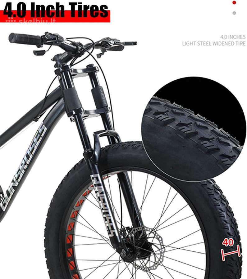 Fatbike dviratis fatbike kalnu dviraciai 26 ", 17" - nuotraukos Nr. 4